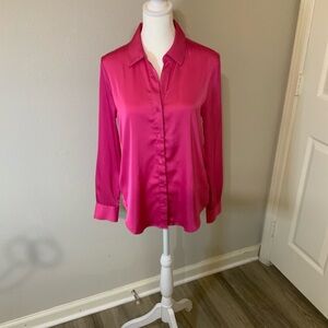 Chic Fuchsia Women's Button-Down Shirt